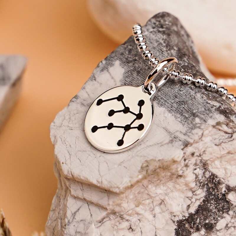 MILLENNE Match The Stars Gemini Celestial Constellation Silver Pendant with 925 Sterling Silver