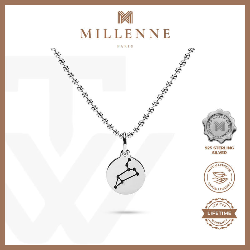 MILLENNE Match The Stars Leo Celestial Constellation Silver Pendant with 925 Sterling Silver