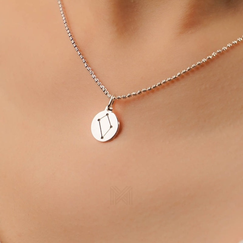 MILLENNE Match The Stars Libra Celestial Constellation Silver Pendant with 925 Sterling Silver