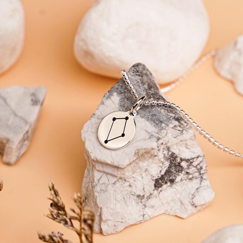 MILLENNE Match The Stars Libra Celestial Constellation Silver Pendant with 925 Sterling Silver