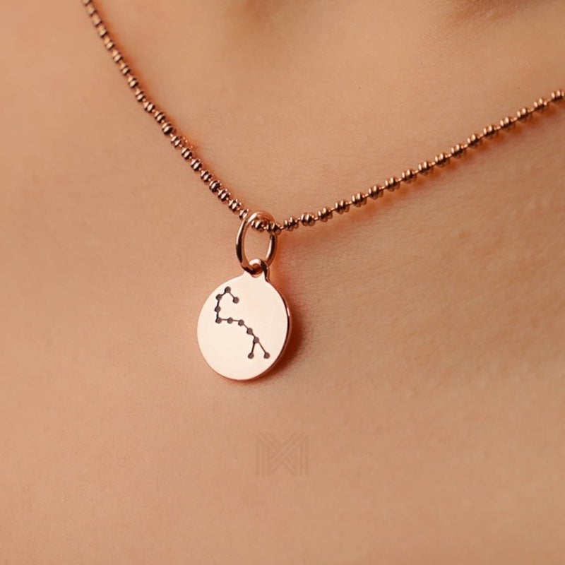 MILLENNE Match The Stars Scorpio Celestial Constellation Rose Gold Pendant with 925 Sterling Silver