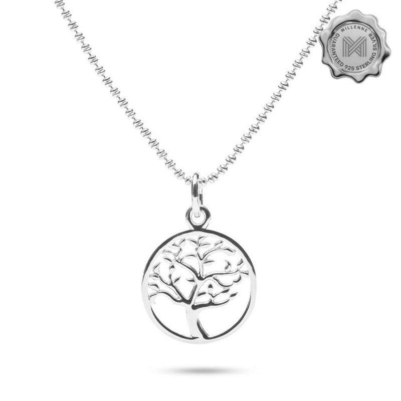 MILLENNE Millennia 2000 Scattered Tree of Life Silver Pendant with 925 Sterling Silver