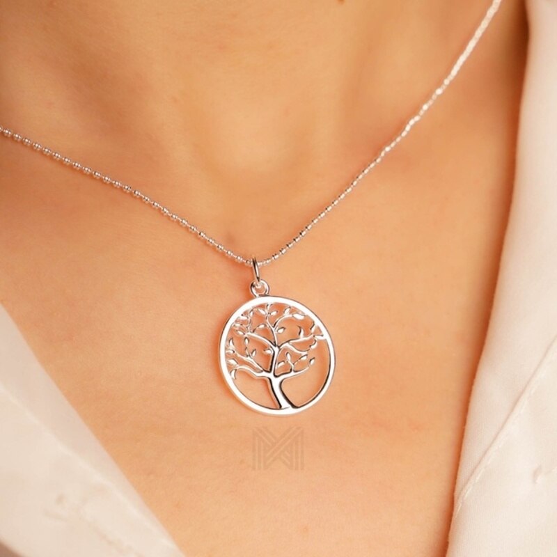 MILLENNE Millennia 2000 Scattered Tree of Life Silver Pendant with 925 Sterling Silver