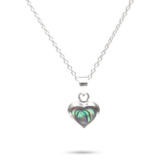 MILLENNE Millennia 2000 Abalone Shell Heart Silver Pendant with 925 Sterling Silver