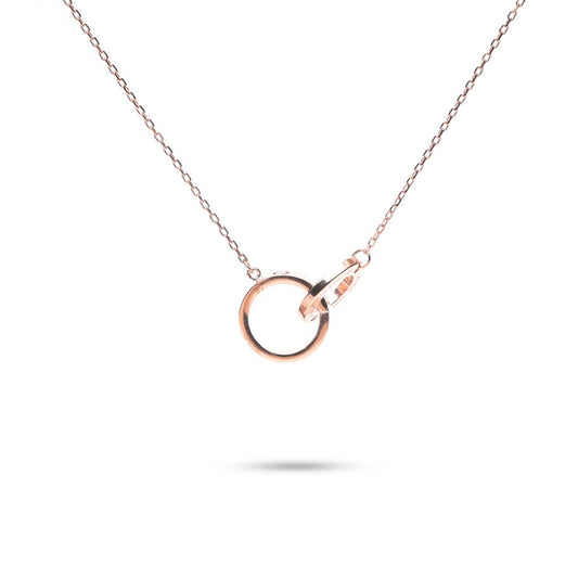 MILLENNE Millennia 2000 Forever Rose Gold Necklace with 925 Sterling Silver